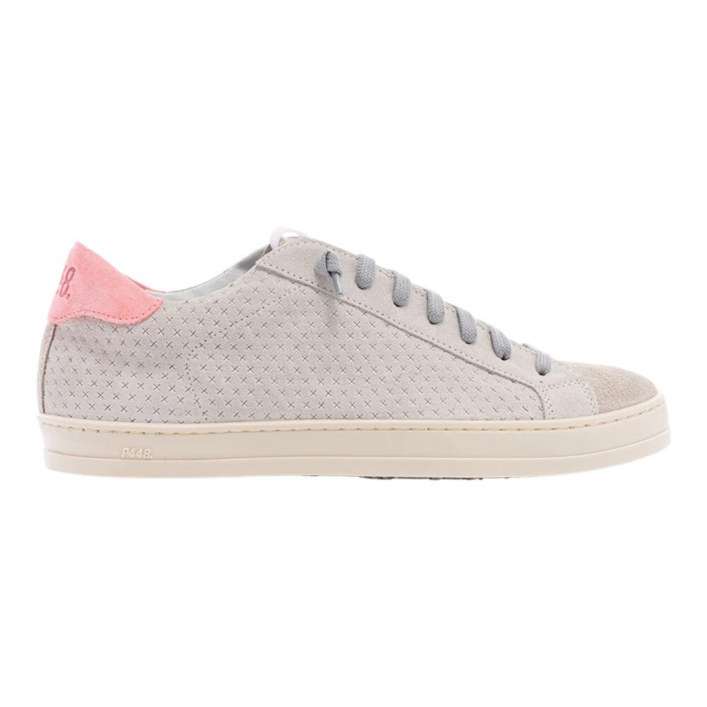 P448 Women's John Calf Leather Sneakers Beige Coral Size 9